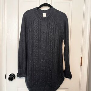 VILA Charcoal Cable Knit Women's Sweater